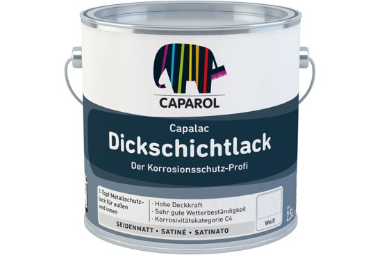 Εικόνα της Caparol Capalac Dickschichtlack Αντισκωριακό Βερνικόχρωμα Διαλύτου Mica Mat 675ml