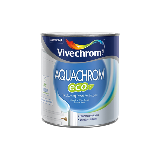 Εικόνα της Vivechrom Aquachrom Eco Οικολογική Ριπολίνη Νερού Λευκό Σατινέ