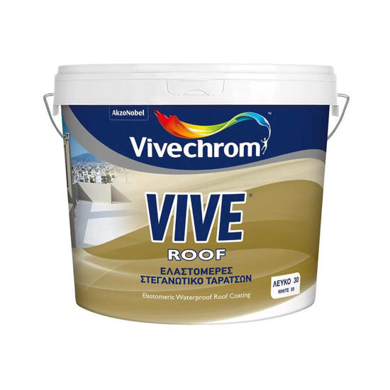 Εικόνα της Vivechrom Vive Roof Ελαστομερές Ακρυλικό Επαλειφόμενο Στεγανωτικό Λευκό
