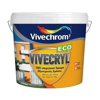 Εικόνα της Vivechrom Vivecryl Eco 100% Ακρυλικό Οικολογικό Χρώμα Νερού Εξωτερικής Xρήσης Λευκό  Ματ