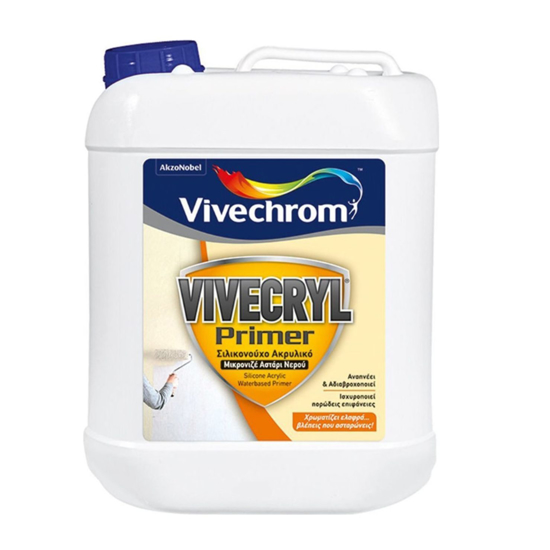 Εικόνα της Vivechrom Vivecryl Primer Σιλικονούχο Ακρυλικό Μικρονιζέ Αστάρι Νερού Ελαφρώς Χρωματισμένο Κίτρινο