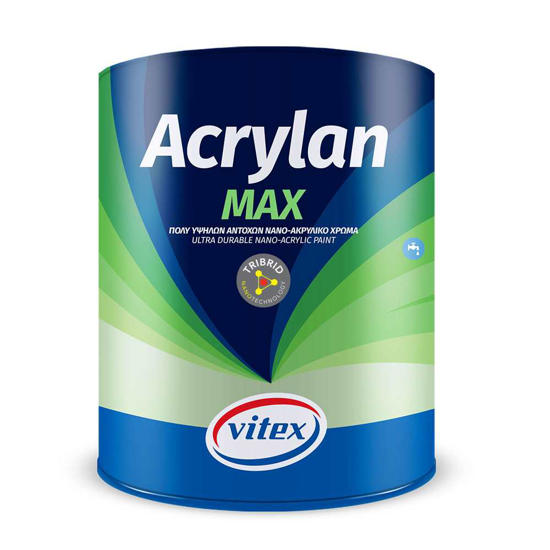 Εικόνα της Vitex Acrylan Max ΝΑΝΟ-ΑΚΡΥΛΙΚΟ Καινοτόµο Ματ Χρώµα Τριυβριδικής (TRIBRID) Νανοτεχνολογίας Λευκό