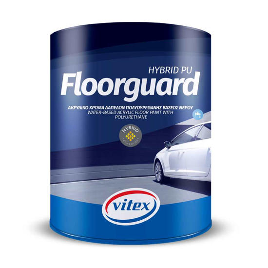 Εικόνα της Vitex Floorguard Ακρυλικό Υβριδικό Χρώμα Δαπέδου Πολυουρεθάνης Νερού Σατινέ Λευκό