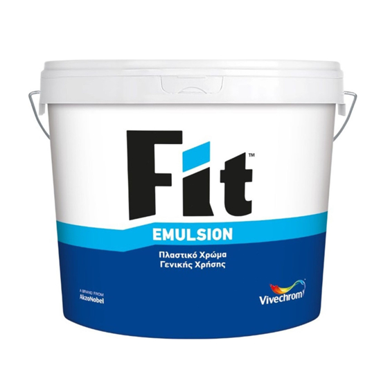 Εικόνα της Vivechrom Fit Emulsion Πλαστικό Χρώμα Ματ για Συχνό Βάψιμο Νερού Λευκό