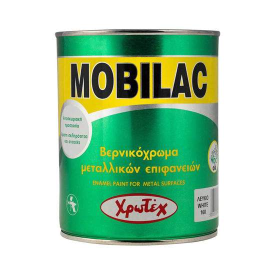 Εικόνα της Χρωτέχ Mobilac Satine Βερνικόχρωμα Mεταλλικών Eπιφανειών Διαλύτου Μαύρο 9259 2,5 lt