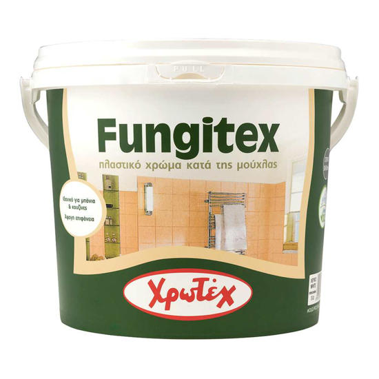 Εικόνα της Χρωτέχ Fungitex Eco Οικολογικό Πλαστικό Χρώμα Κατά της Μούχλας Ματ Λευκό