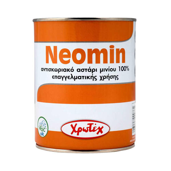 Εικόνα της Χρωτέχ Neomin Αντισκωριακό Αστάρι Μινίου 100% Διαλύτου Πορτοκαλί