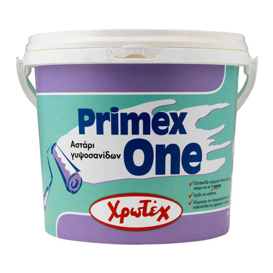 Εικόνα της Χρωτέχ Primex One Ακρυλικό Λευκό Αστάρι Νερού για Γυψοσανίδες