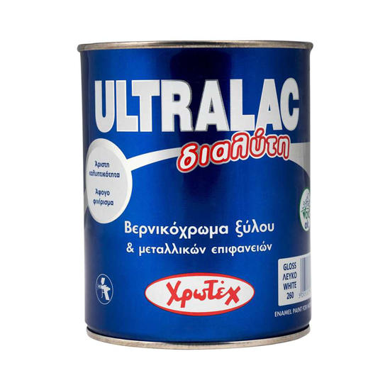 Εικόνα της Χρωτέχ Ultralac Total Gloss Διαλύτου Λευκό