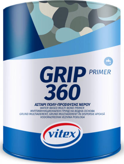 Εικόνα της Vitex Grip 360 Primer Αστάρι Πολύ-πρόσφυσης Βάσεως Νερού Λευκό