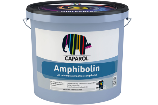 Εικόνα της Caparol Amphibolin Ακρυλικό Χρώμα με Φωτοκαταλυτική Δράση για Εσωτερική & Εξωτερική Χρήση Λευκό Σατινέ