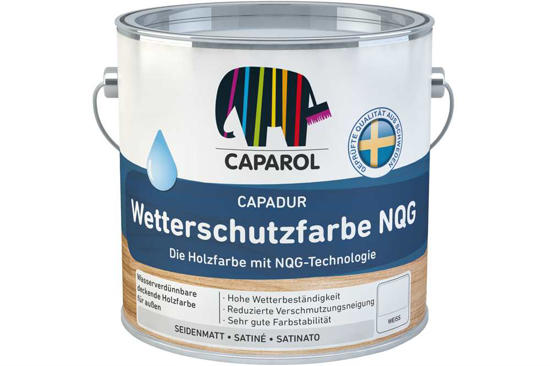 Εικόνα της Caparol Capadur Wetterschutzfarbe NQG Ριπολίνη Νερού Εμποτισμού Νανοτεχνολογίας Σατινέ Λευκό