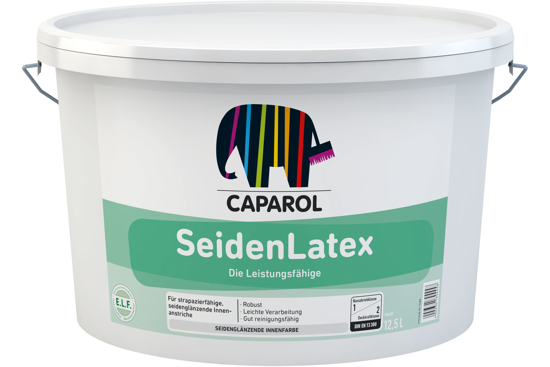 Εικόνα της Caparol SeidenLatex Plus Υψηλής Ποιότητας Πλαστικό Χρώμα Ακρυλικής Βάσης Λευκό Ημι-Ματ