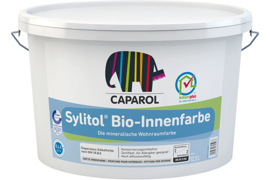 Εικόνα της Caparol SYLITOL Bio-Innenfarbe Χρώμα Υδρυάλου Υψηλής Ποιότητας κατά της Υγρασίας Λευκό Ματ