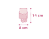 Εικόνα της MOON PINK πρίζας νυκτός στρόγγυλο LED 0,3W (συμπεριλαμβάνεται)