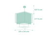 Εικόνα της KOALA GREEN μονόφωτο κρεμαστό οροφής, διπλού τοιχώματος Ε27