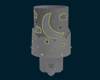 Εικόνα της MOON GRAY πρίζας νυκτός στρόγγυλο LED 0,3W (συμπεριλαμβάνεται)