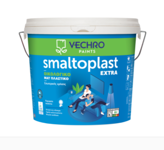 Εικόνα της Vechro Smaltoplast Extra Οικολογικό Mατ Πλαστικό Χρώμα Εσωτερικής Χρήσης 750ml