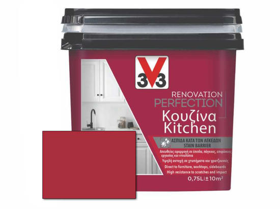 Εικόνα της V33 Χρώμα Ανακαίνισης Renovation Perfection Κουζίνας Red Satin