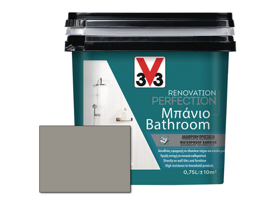 Εικόνα της V33 Χρώμα Ανακαίνισης Δείγμα Renovation Perfection Μπάνιου Taupe Satin 0,075LT