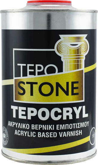 Εικόνα της Tepostone Tepocryl Διαφανές Ακρυλικό Βερνίκι Εμποτισμού Γυαλιστερό 1lt