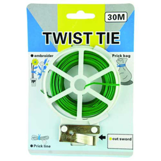 Εικόνα της Twist Tie Σύρμα Πλαστικοποιημένο με Κόφτη 50m
