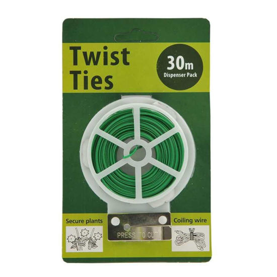 Εικόνα της Twist Tie Σύρμα Πλαστικοποιημένο με Κόφτη 30m