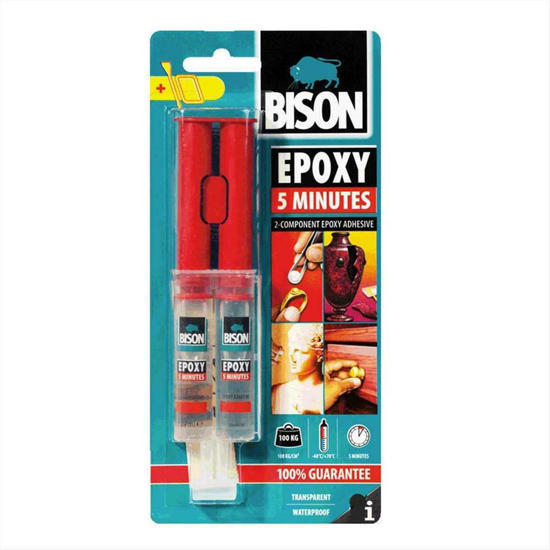Εικόνα της Bison 5 Minutes Εποξική Κόλλα 2 Συστατικών Διάφανη 24ml