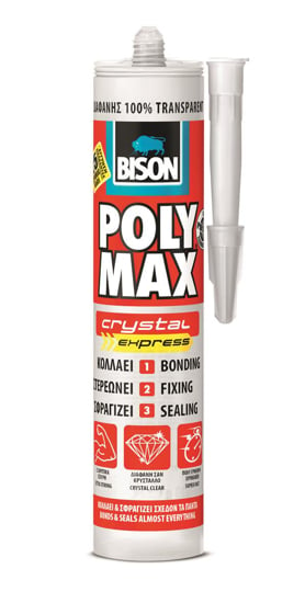 Εικόνα της Bison Poly Max Crystal Express Μαστίχη Διάφανη 300ml