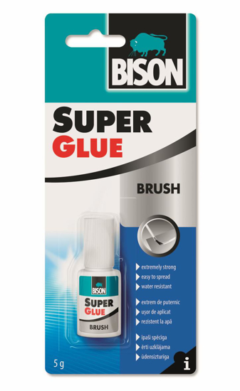 Εικόνα της Bison Υγρή Κόλλα Στιγμής Super Glue Brush 5gr