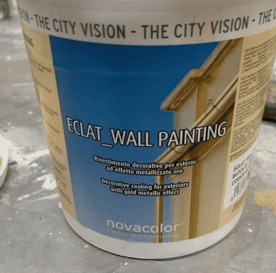 Εικόνα της NovaColor Μεταλλική Τεχνοτροπία Eclat Wall Gold 1lt