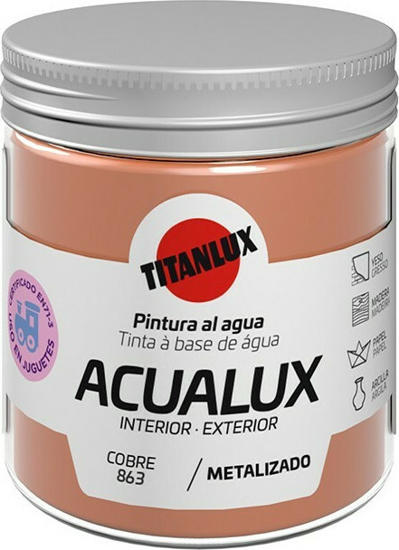 Εικόνα της Titanlux Acualux Metalizado Χρώμα Μεταλλικών Αποχρώσεων Χαλκού Cobre Σατινέ