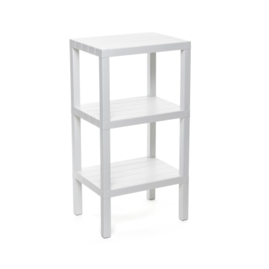 Εικόνα της ΡΑΦΙΕΡΑ LOMBOK 3 ΕΠΙΠΕΔΑ ΛΕΥΚΟ 38x29x73.5