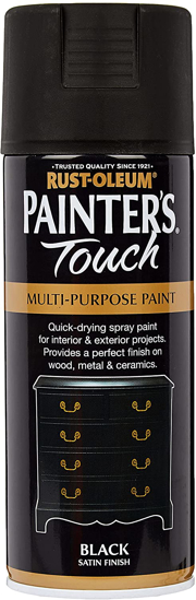 Εικόνα της RustOleum Painter's Touch Σπρέι Μαύρο Σατινέ 400ml