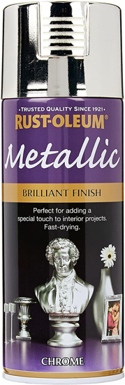 Εικόνα της Rust-Oleum Σπρέι Βαφής Metallic Brilliant Finish με Μεταλλικό Εφέ Chrome 400ml