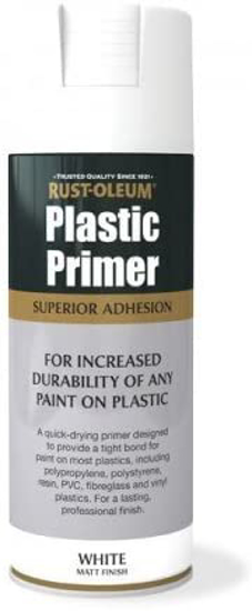 Εικόνα της Rust-Oleum Σπρέι Αστάρι Plastic Primer με Ματ Εφέ Λευκό 400ml