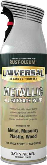 Εικόνα της Universal All-Surface Σπρέι βαφής για όλες τις επιφάνειες Satin Nickel Metallic 400ml