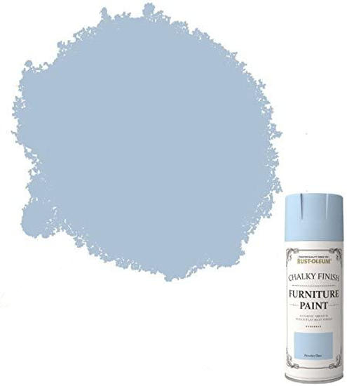 Εικόνα της Rust-Oleum Chalky Furniture Spray Chalk Χρώμα Κιμωλίας σε Σπρέι για Έπιπλα Powder Blue Matt 400ml
