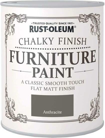 Εικόνα της Rust-Oleum Chalky Finish Furniture Paint Χρώμα Κιμωλίας Επίπλων Anthracite