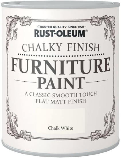 Εικόνα της Rust-Oleum Chalky Finish Furniture Paint Χρώμα Κιμωλίας Επίπλων White Matt