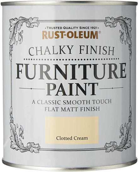 Εικόνα της Rust-Oleum Chalky Finish Furniture Paint Χρώμα Κιμωλίας Επίπλων Clotted Cream Matt