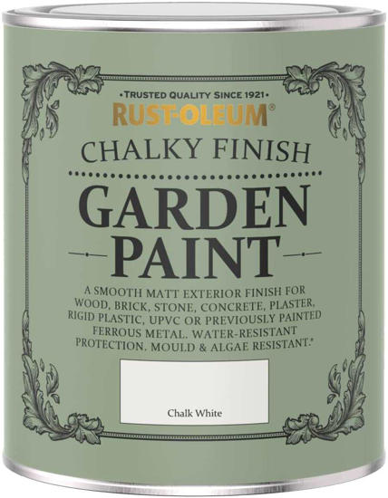 Εικόνα της Rust-Oleum Chalky Garden Furniture Paint Χρώμα Κιμωλίας White Matt 750ml