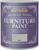 Εικόνα της Rust-Oleum Metallic Finish Furniture Paint Χρώμα Κιμωλίας Ασημί μεταλλικό 750ml