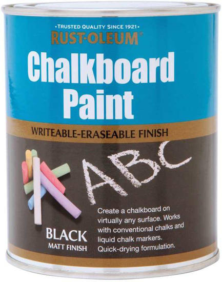 Εικόνα της Χρώμα βαφής Μαυροπίνακα Chalkboard Paint Μάυρο 750ml