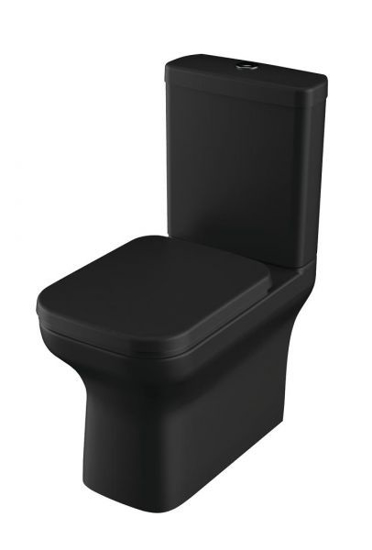 Εικόνα της Huida Σετ λεκάνης ARISTON BLACK MAT χαμηλής πιέσεως 64εκ. Πισωσίφωνη