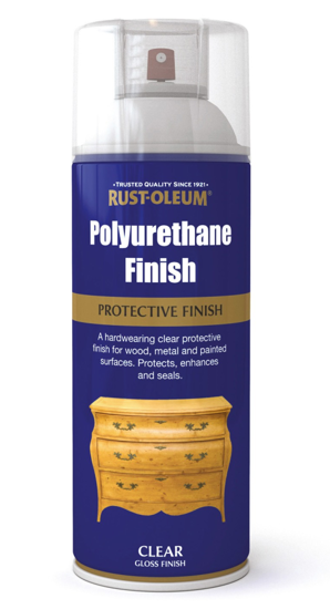 Εικόνα της Rust-Oleum Σπρέι Βερνίκι Polyurethane Finish με Γυαλιστερό Εφέ Διάφανο 400ml