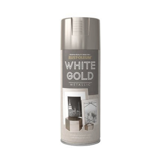 Εικόνα της RustOleum Σπρέι Βαφής με Μεταλλικό Εφέ Metallic White Gold 400ml