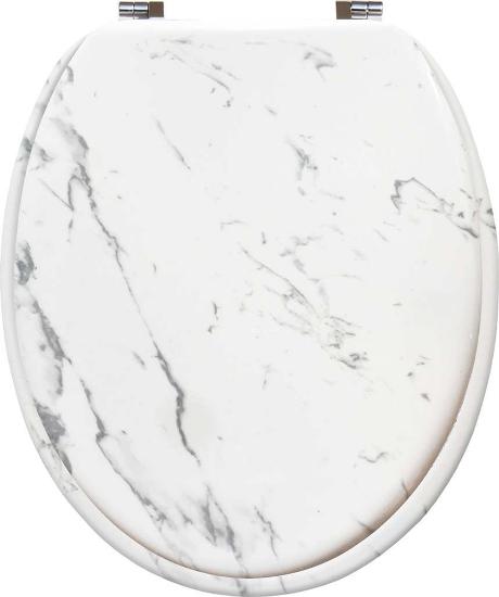 Εικόνα της Arvix Hdf Καπάκι Λεκάνης Ξύλινο 42.5X36.2Cm Marbre