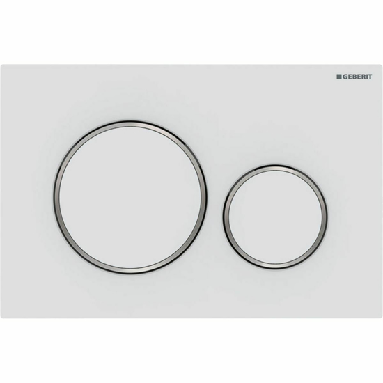 Εικόνα της Geberit Πλακέτα Sigma 20 Διπλής Ροής 115.882.JT.1 Λευκό Ματ Γυαλιστερό