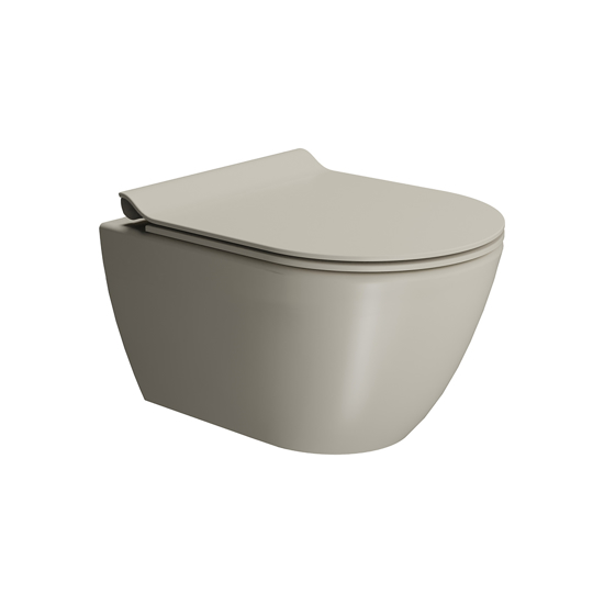Εικόνα της Κρεμαστή λεκάνη PURA/50 SWIRLFLUSH & ΚΑΛΥΜΜΑ MS86SC SLIM S/C GSI CRETA